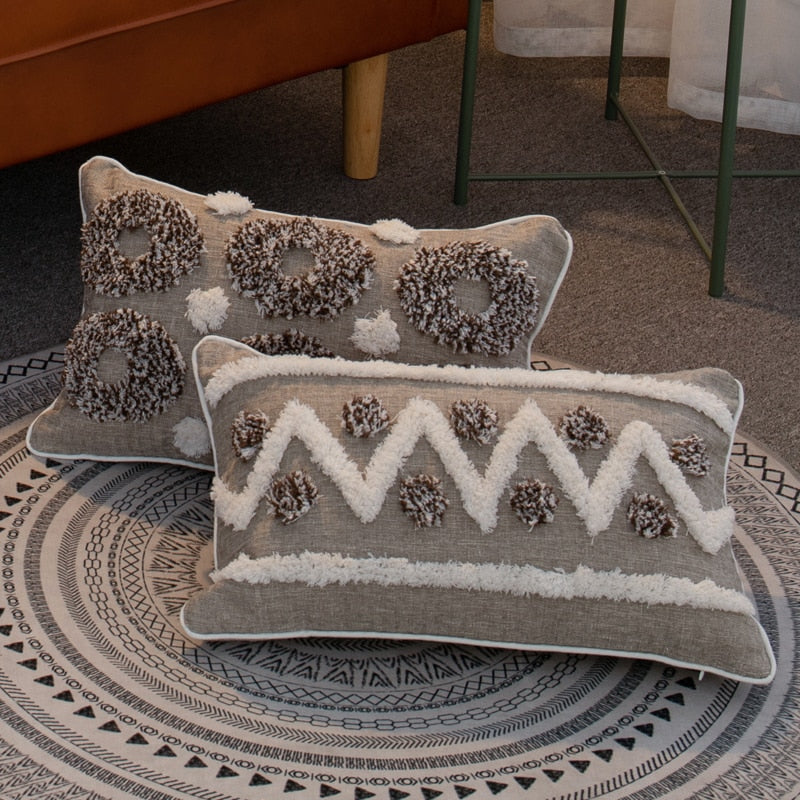 The Moroccan Tweed Tufted Pillow Cover Collection