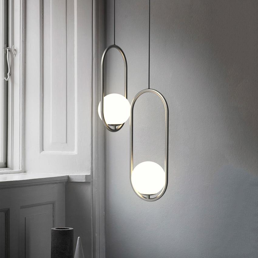 Yuan - Nordic Led Glass Ball Pendant Light