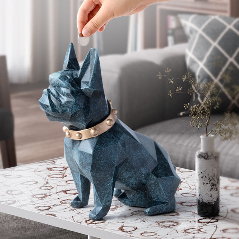 Brutus Geometric Bull Dog Piggy Bank