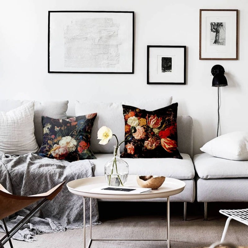 The Dark Romance Floral Pillow Cover Collection