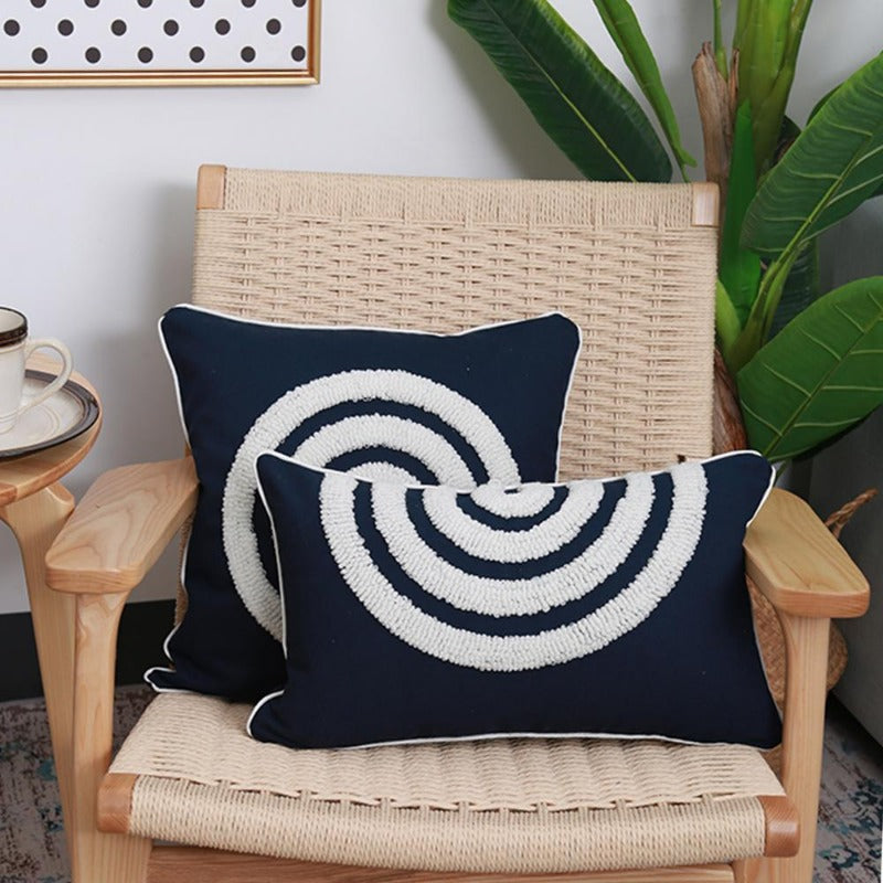 The Concentric Circle Embroidered Pillow Cover Collection