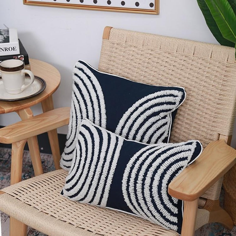 The Concentric Circle Embroidered Pillow Cover Collection