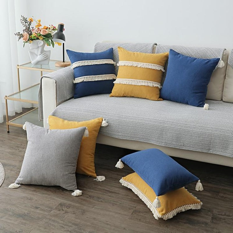 The Boho Fringe + Tassel Pillow Cover Collection