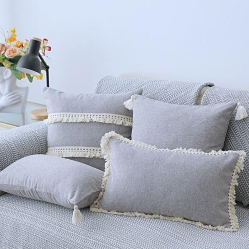 The Boho Fringe + Tassel Pillow Cover Collection