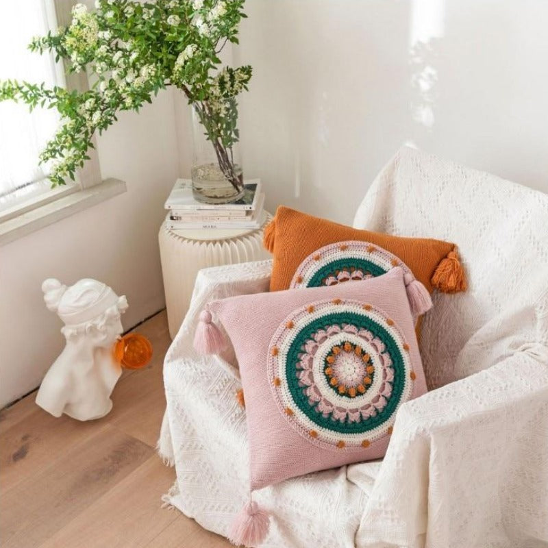 The Crochet Mandala Pillow Cover