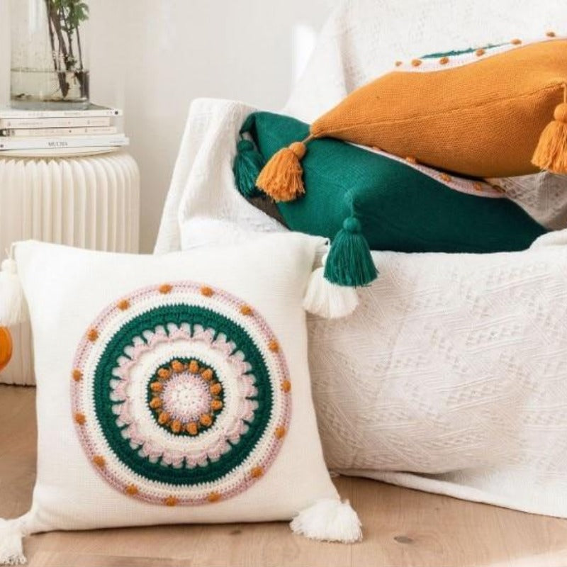 The Crochet Mandala Pillow Cover