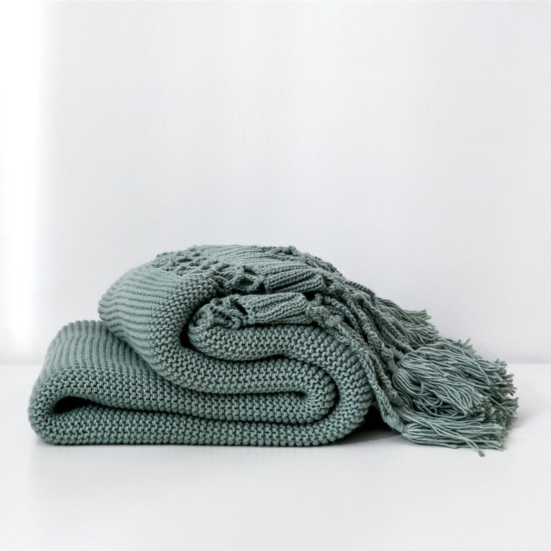 The Luxe Macrame Fringe Throw Blanket