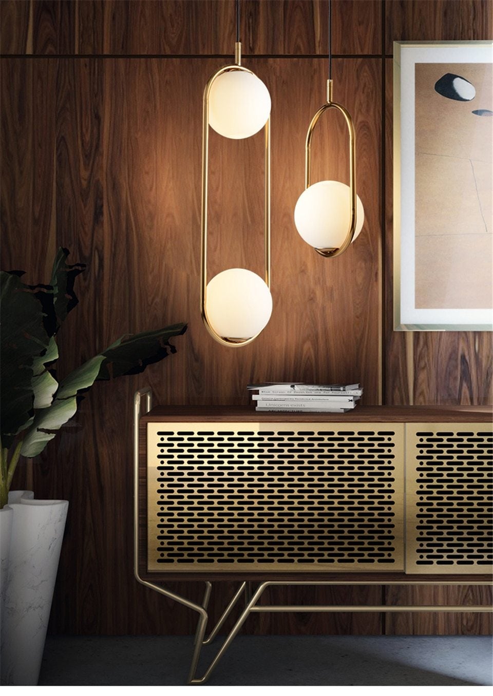 Yuan - Nordic Led Glass Ball Pendant Light