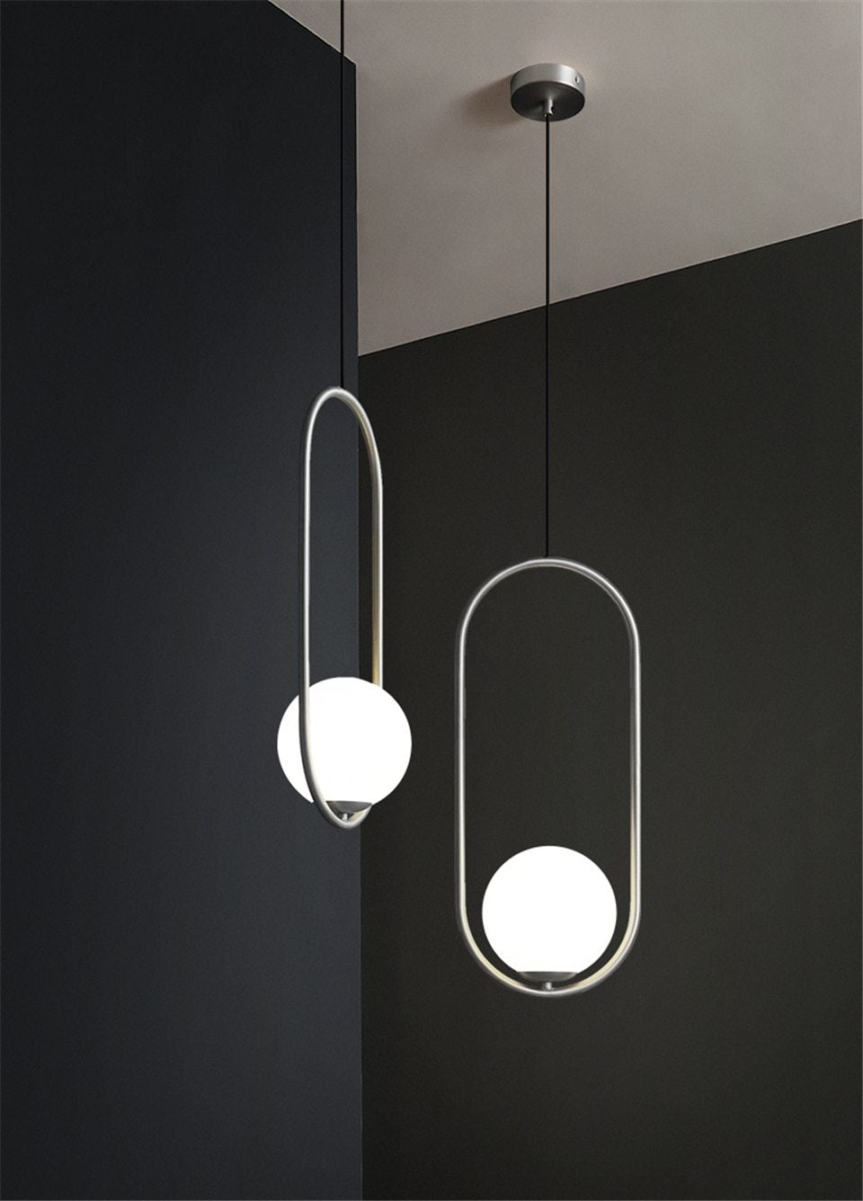 Yuan - Nordic Led Glass Ball Pendant Light