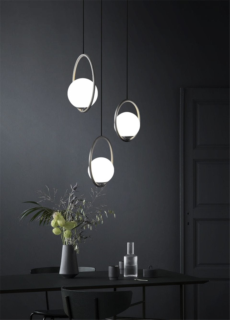 Yuan - Nordic Led Glass Ball Pendant Light