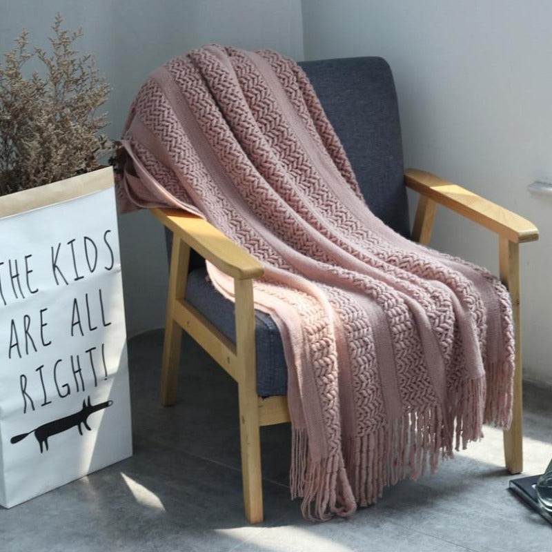 The Prairie Striped Throw Blanket