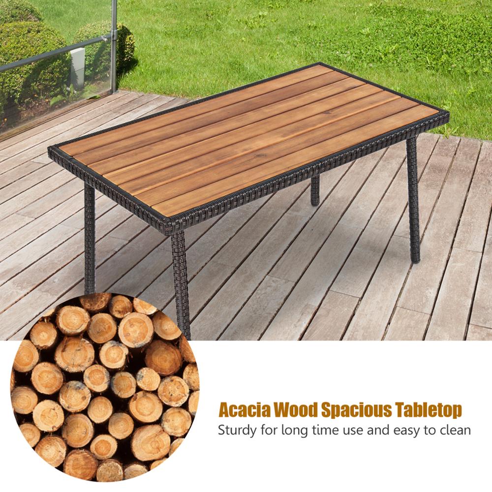 4 Piece Patio Rattan Furniture Set