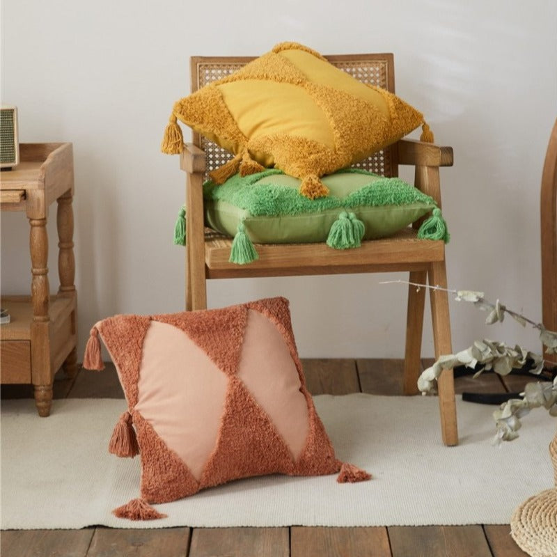 The Harlequin Summer Tufted Pillow Cover