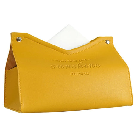 Logan faux leather Tissue Box