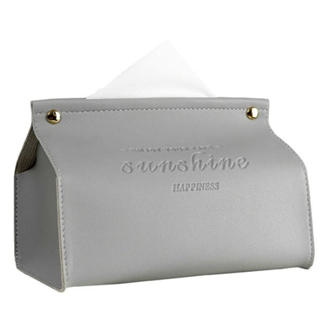 Logan faux leather Tissue Box