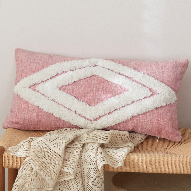 The Double Diamond Lumbar Pillow Cover