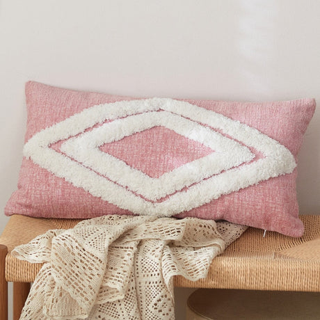 The Double Diamond Lumbar Pillow Cover