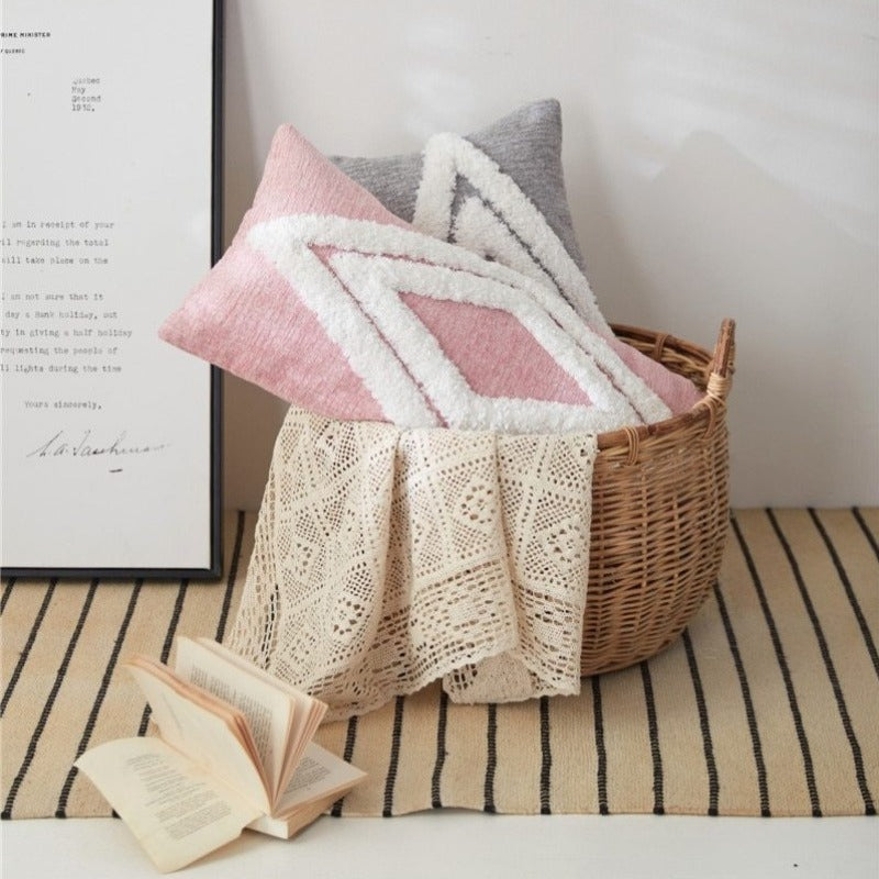 The Double Diamond Lumbar Pillow Cover