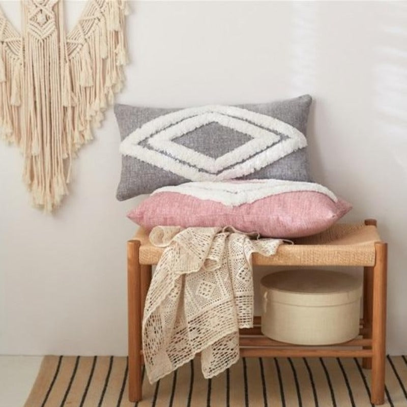 The Double Diamond Lumbar Pillow Cover