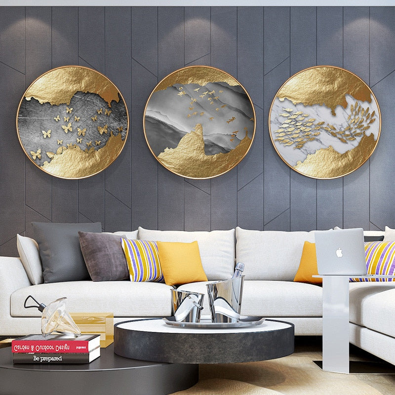 Movement in Gold Canvas Prints