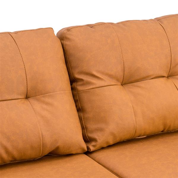 Brown L-Shaped Sofa