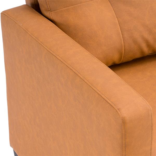 Brown L-Shaped Sofa