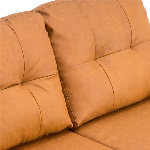 Brown L-Shaped Sofa