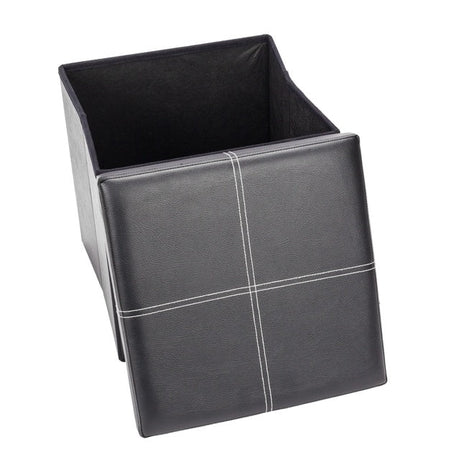 Simple Leather Storage Stool