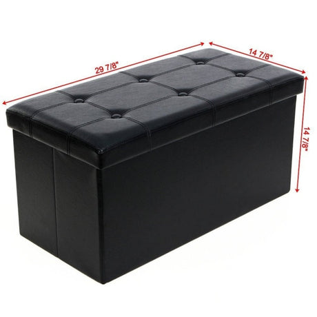 Simple Leather Storage Stool