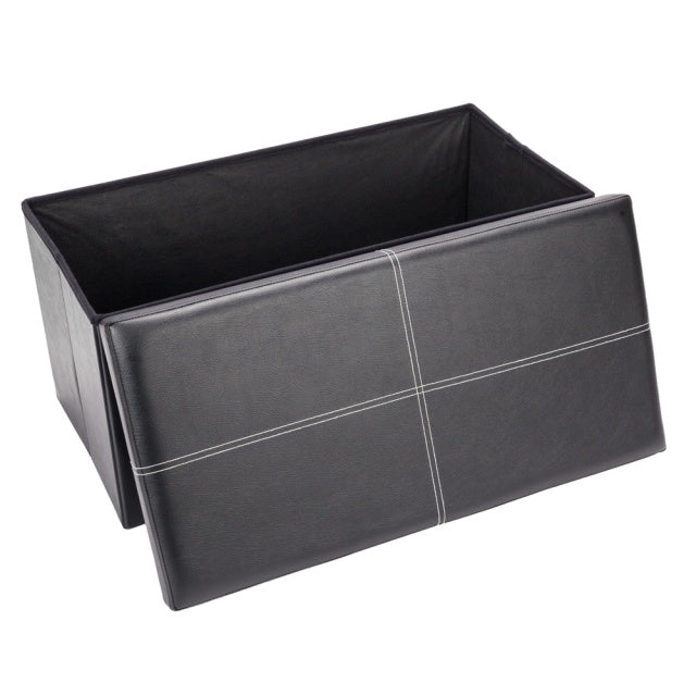 Simple Leather Storage Stool