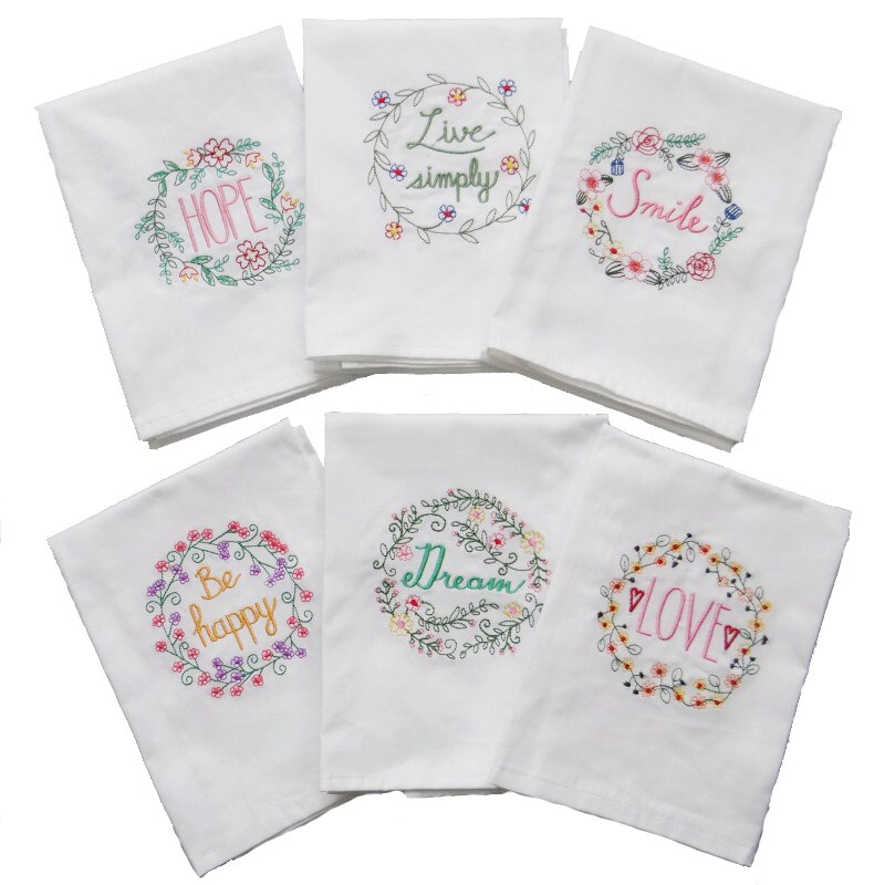 Happiness Embroidered Table Napkins