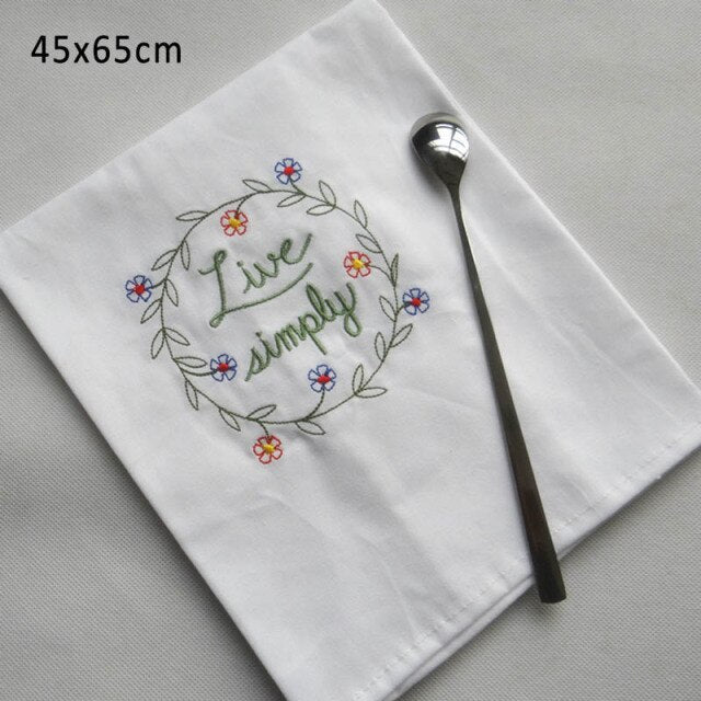 Happiness Embroidered Table Napkins