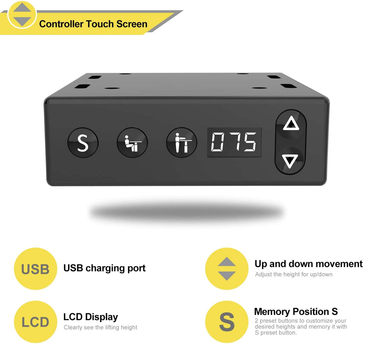 Electric Standing Desk Height Adjustable Desk, 48 x 24 Inches Computer Desk for Workstation Home Office Table Sit Stand Desk