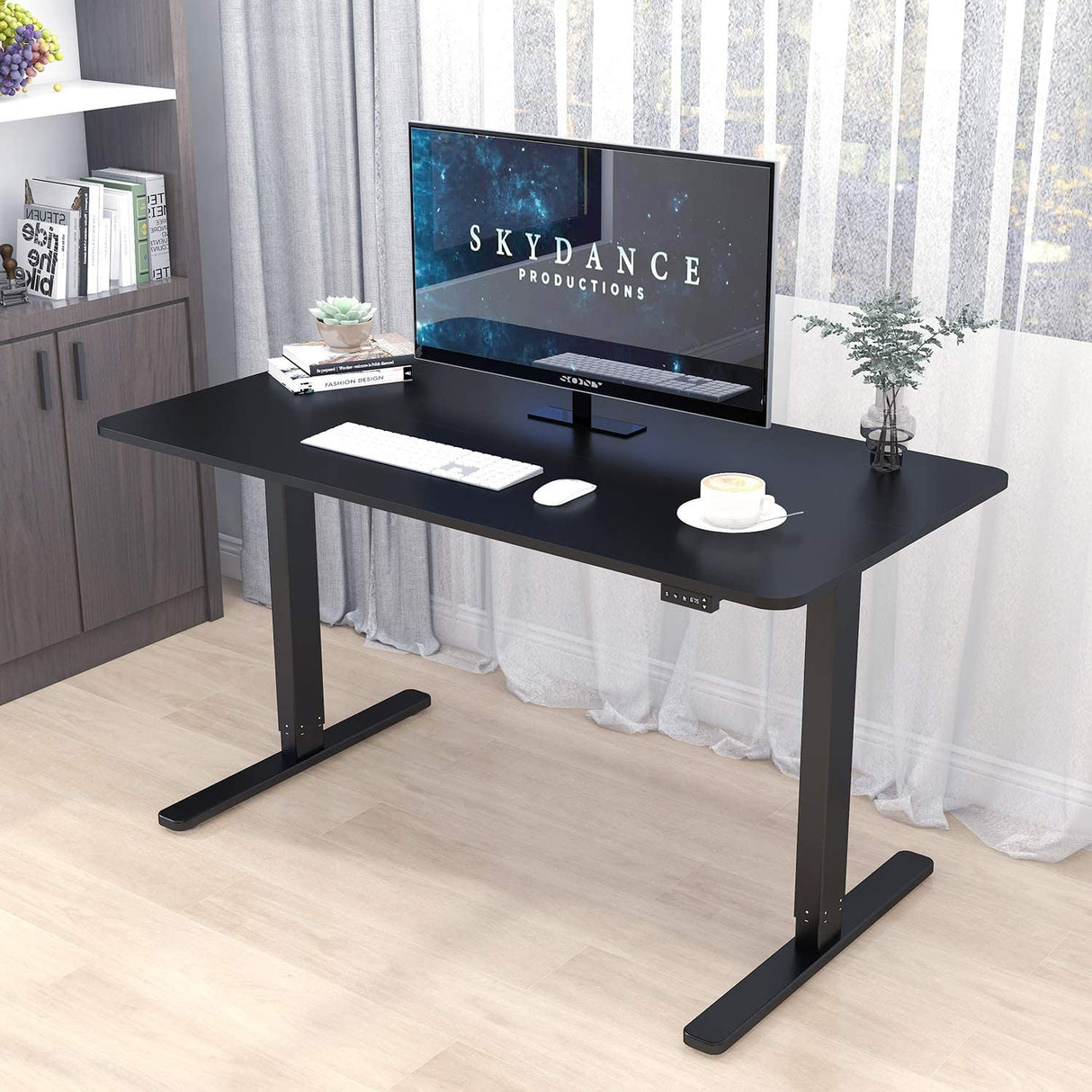 Electric Standing Desk Height Adjustable Desk, 48 x 24 Inches Computer Desk for Workstation Home Office Table Sit Stand Desk
