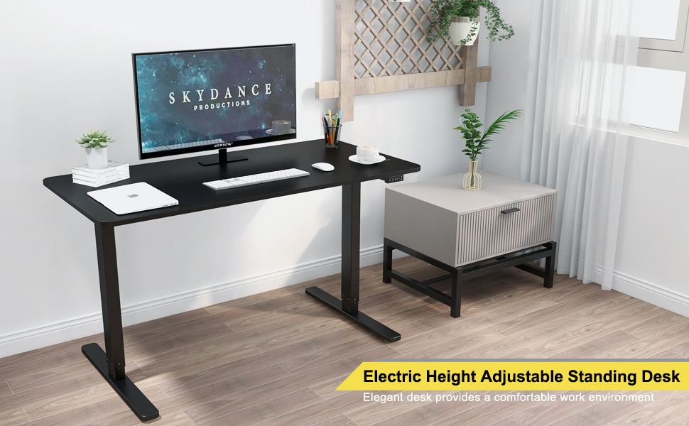 Electric Standing Desk Height Adjustable Desk, 48 x 24 Inches Computer Desk for Workstation Home Office Table Sit Stand Desk