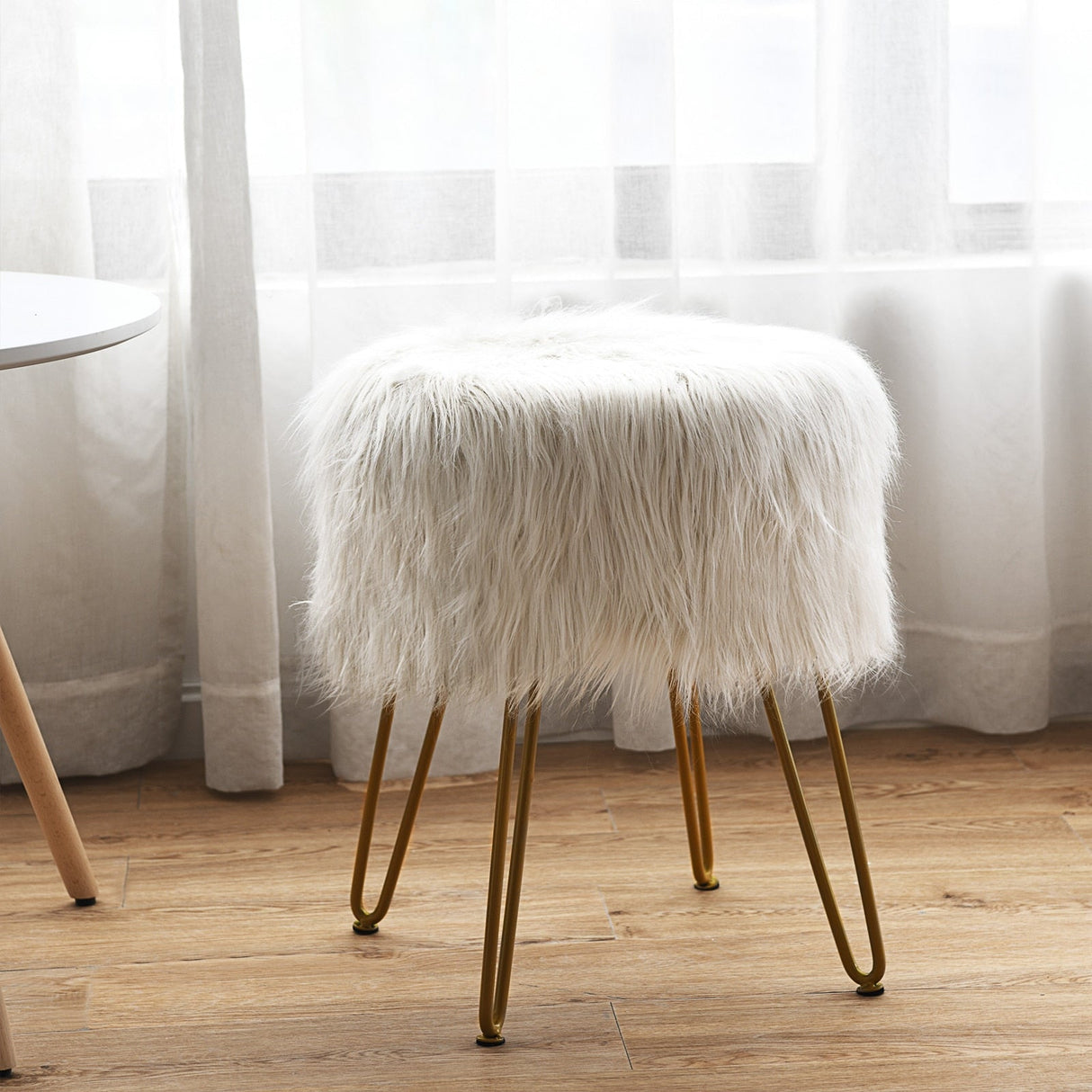 Faux Fur Vanity Chair