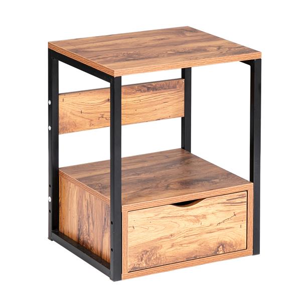 Rustic Night Stand Side Table Set