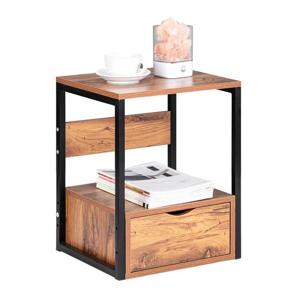 Rustic Night Stand Side Table Set