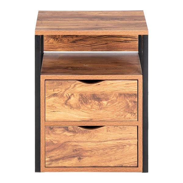 Rustic Night Stand Side Table Set