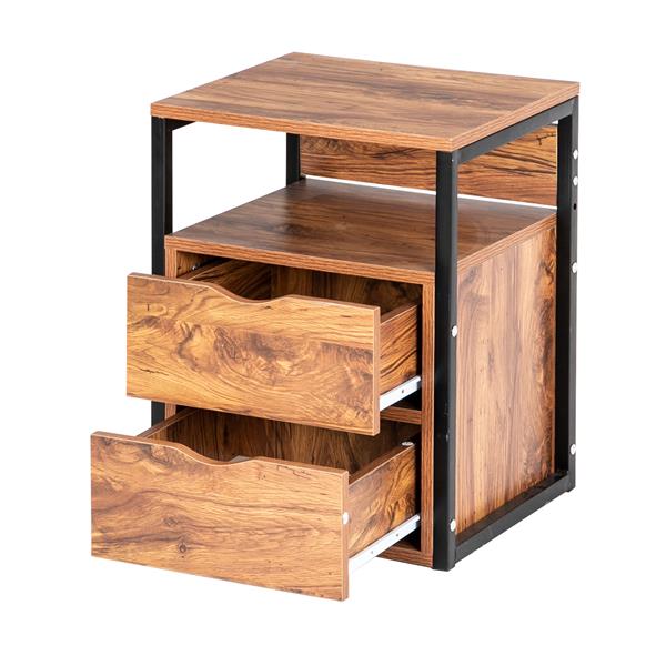 Rustic Night Stand Side Table Set