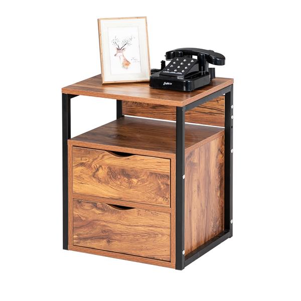 Rustic Night Stand Side Table Set