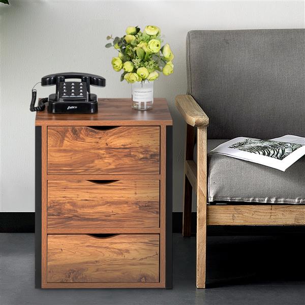 Rustic Night Stand Side Table Set