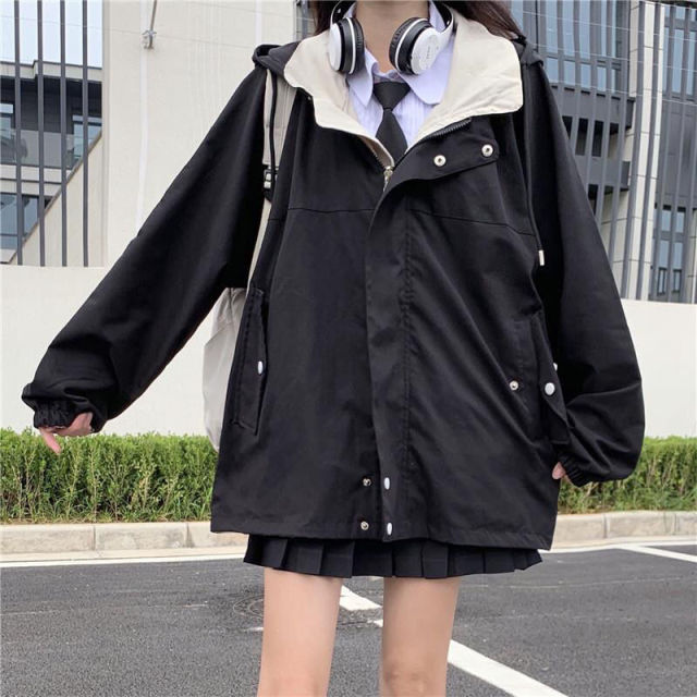 Patchwork Loose Casual Chic Coats