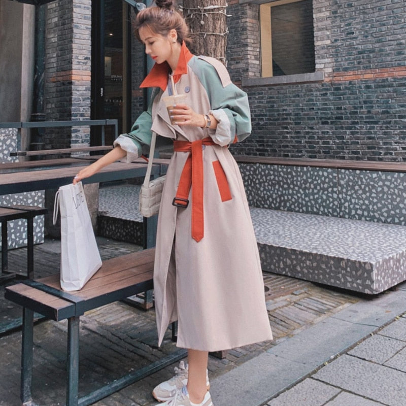 Windbreaker Loose Belt Trench Coat
