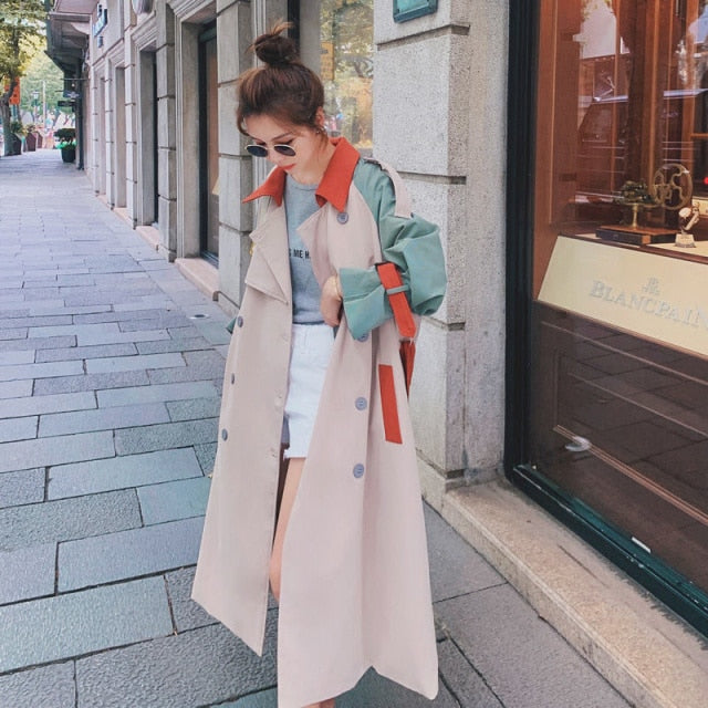 Windbreaker Loose Belt Trench Coat