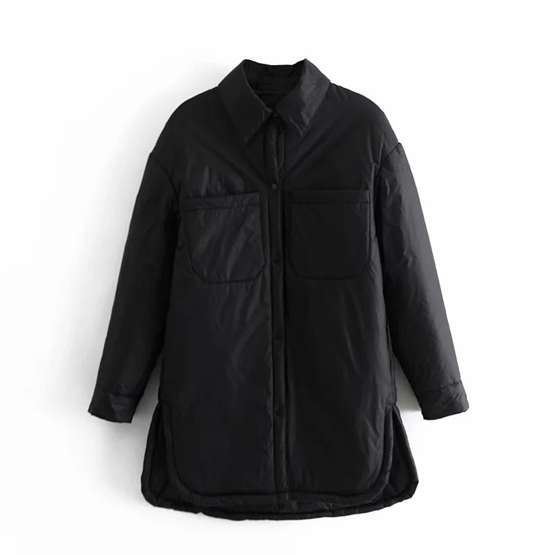 Vintage loose parka Casual Button Baseball Bomber Coat