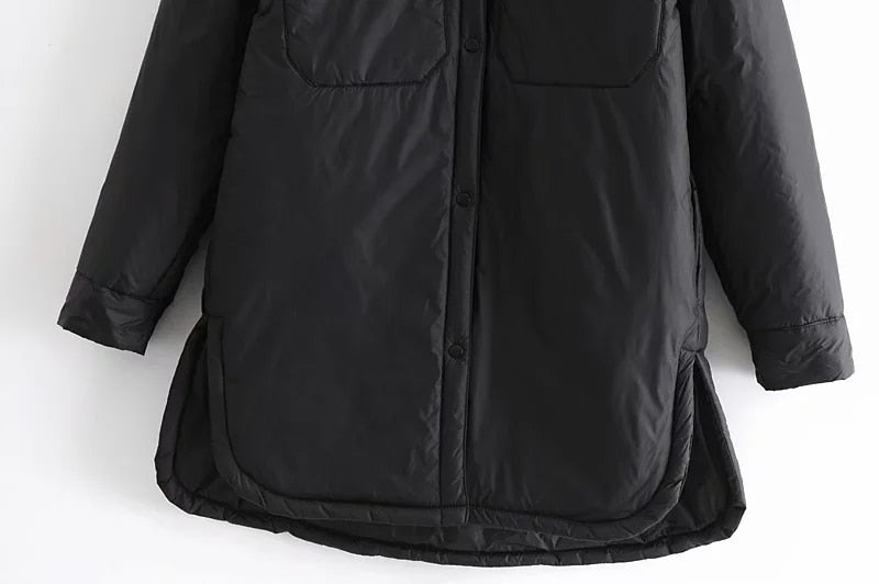 Vintage loose parka Casual Button Baseball Bomber Coat