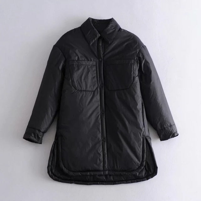 Vintage loose parka Casual Button Baseball Bomber Coat