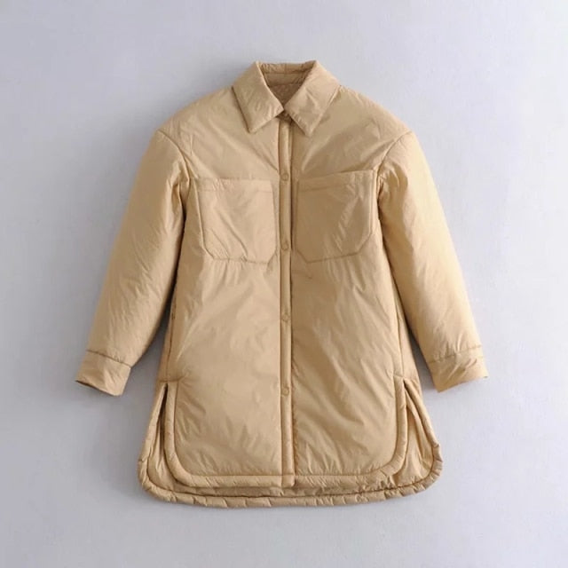 Vintage loose parka Casual Button Baseball Bomber Coat