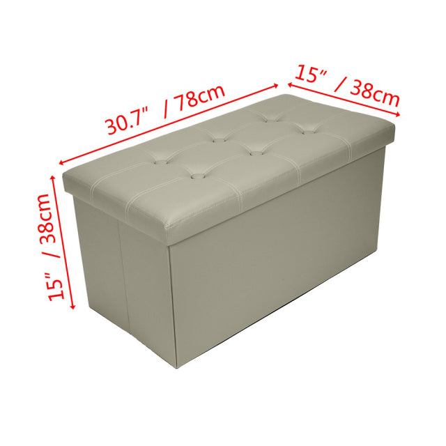 Simple Leather Storage Stool